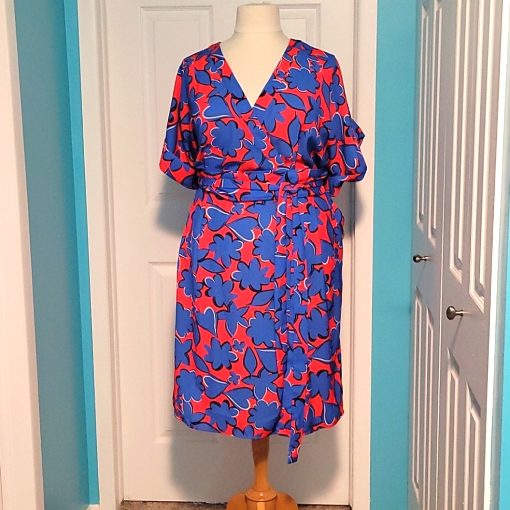 Eloquii print midi dress